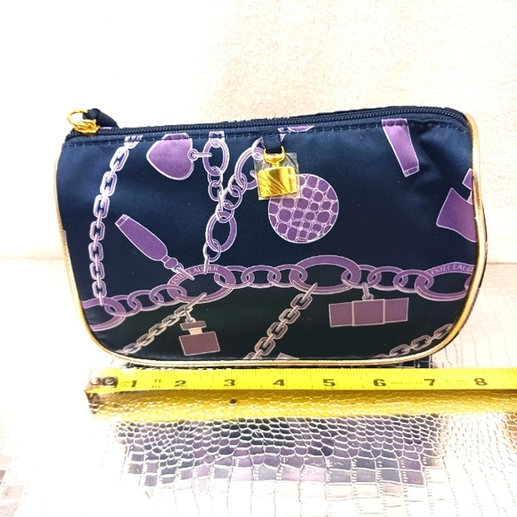 Estée Lauder Make-Up Bag VINTAGE  NEW OLD STOCK Chains Luxury Baroque Pattern - Picture 8 of 10